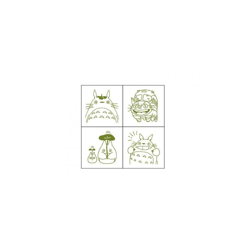 Set Tampons Vert Totoro & Chatbus MON VOISIN TOTORO - Studio Ghibli