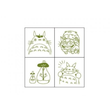 Set Tampons Vert Totoro & Chatbus MON VOISIN TOTORO - Studio Ghibli