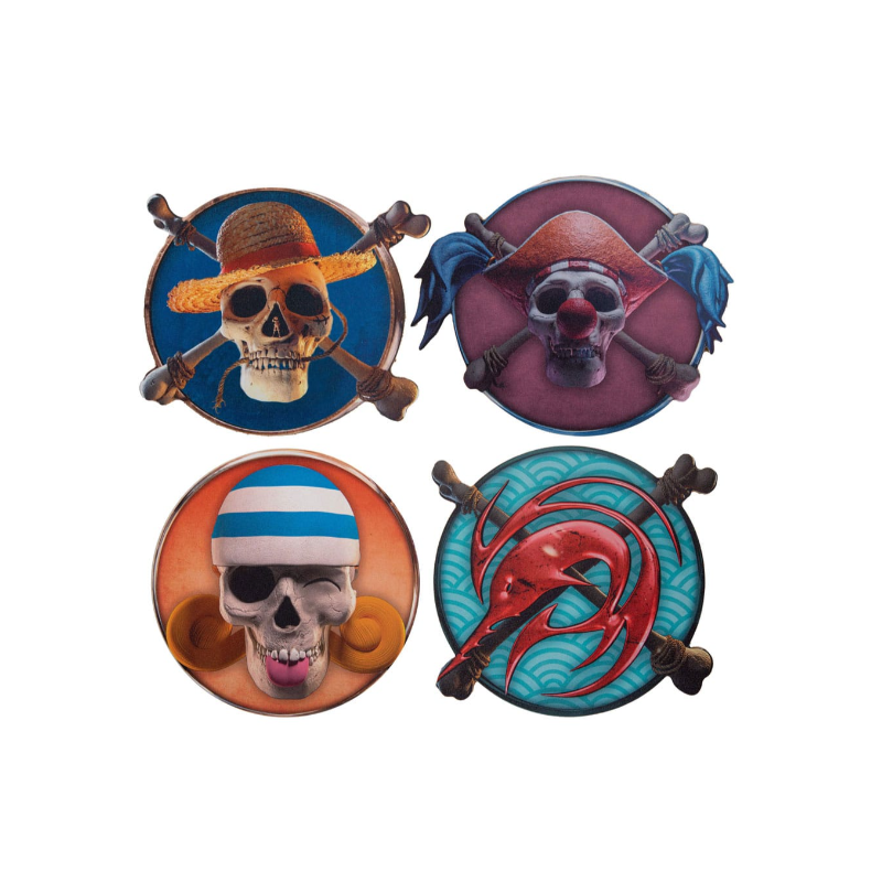 Lot de 4 Sous-verres ONE PIECE