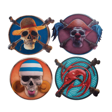 Lot de 4 Sous-verres ONE PIECE