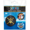 Badges x 3 Skull & Luffy - One Piece
