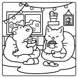 Coloriage Cozy Colo - Goûters câlins