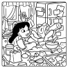 Coloriage Cozy Disney - Stitch & Friends