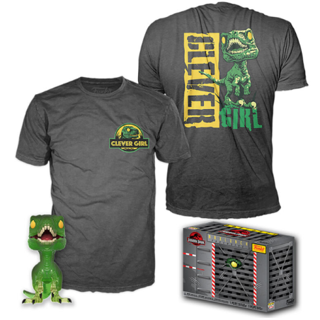 Jurassic Park - Coffret figurine POP & T-shirt Velociraptor Exclusive Taille : XL