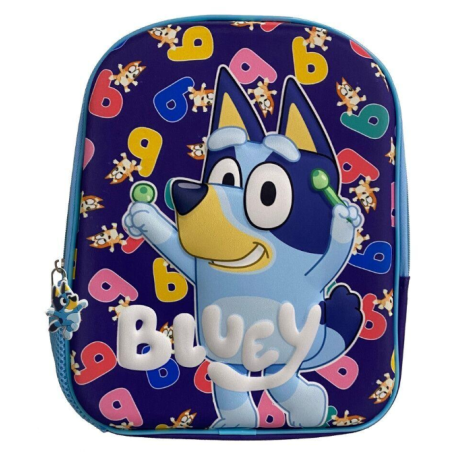 Bluey - Sac à dos enfant Miniplay 3D - Taille: 29 x 24 x 8cm