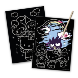 Ensemble de papeterie Hello Kitty et ses amis à gratter