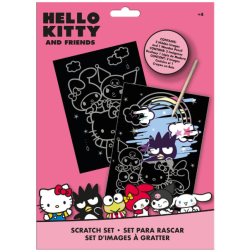 Ensemble de papeterie Hello Kitty et ses amis à gratter