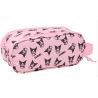 Trousse double 3D Kuromi Hello Kitty  21 X 8 X 6 Cm