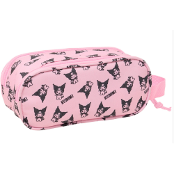 Trousse double 3D Kuromi Hello Kitty  21 X 8 X 6 Cm