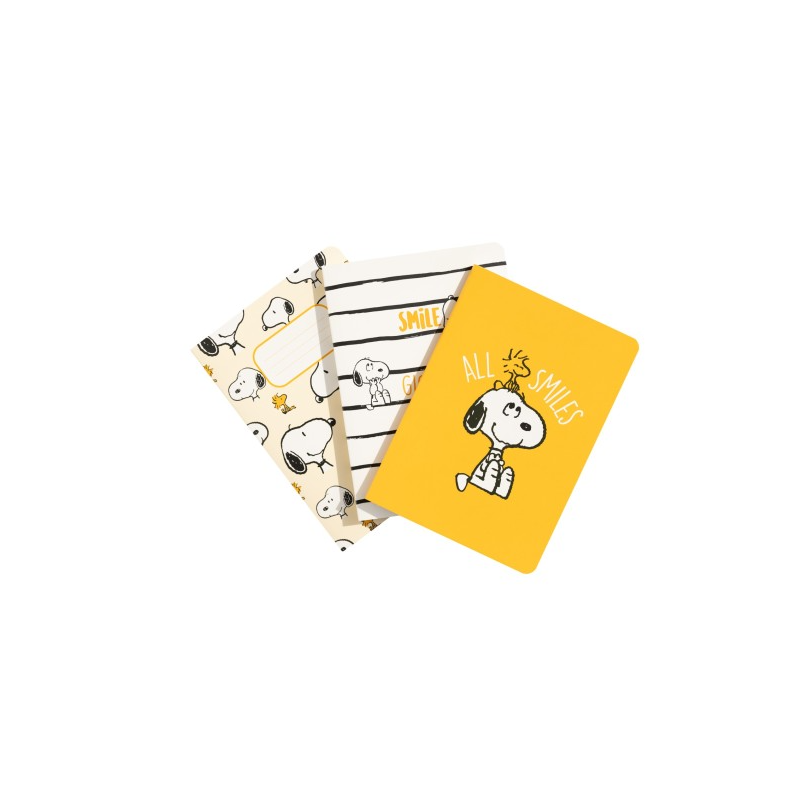PACK 3 CARNETS A6 SNOOPY LAZY DAYS