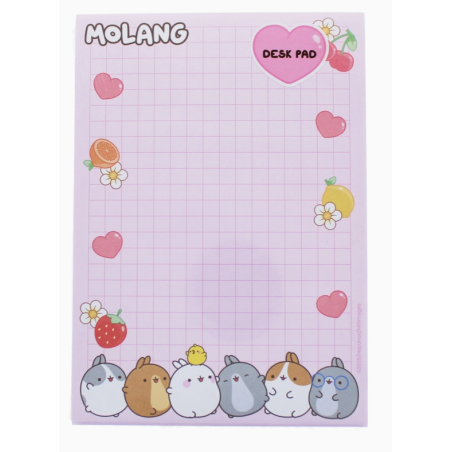 Bloc-notes de bureau Molang Fruits