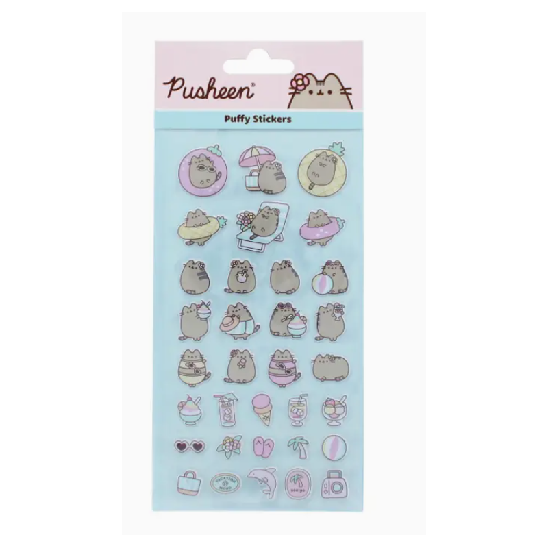Autocollants de vacances tropicales Pusheen