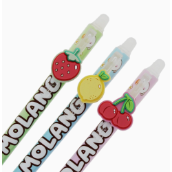 Blind box stylo effaçable Molang fruits