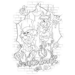 Coloriage Bloc Notes Graffitis Disney