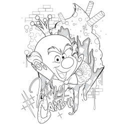 Coloriage Bloc Notes Graffitis Disney
