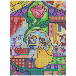 Kit diamond painting Disney officiel - La Belle et la Bête
