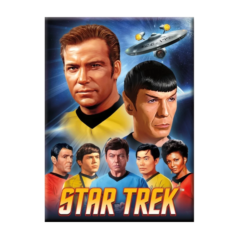 STAR TREK - Groupe - aimant 6.3x8.9cm