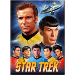 STAR TREK - Groupe - aimant 6.3x8.9cm