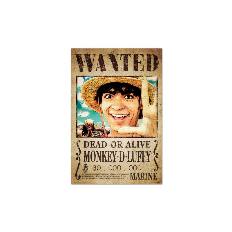 POSTER ONE PIECE NETFLIX - WANTED MONKEY D. LUFFY