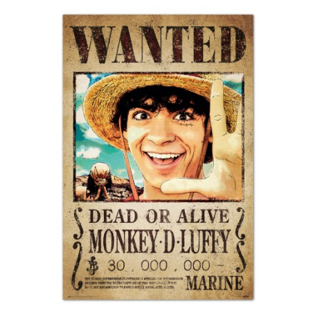 POSTER ONE PIECE NETFLIX - WANTED MONKEY D. LUFFY