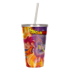 Verre avec paille lenticulaire 3D - Battle of gods -Dragon Ball Super