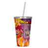 Verre avec paille lenticulaire 3D - Battle of gods -Dragon Ball Super
