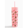 Gobelet de Noël rose avec biscuits en pain d’épice - 573 ml