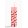 Gobelet de Noël rose avec biscuits en pain d’épice - 573 ml
