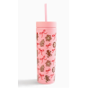 Gobelet de Noël rose avec biscuits en pain d’épice - 573 ml