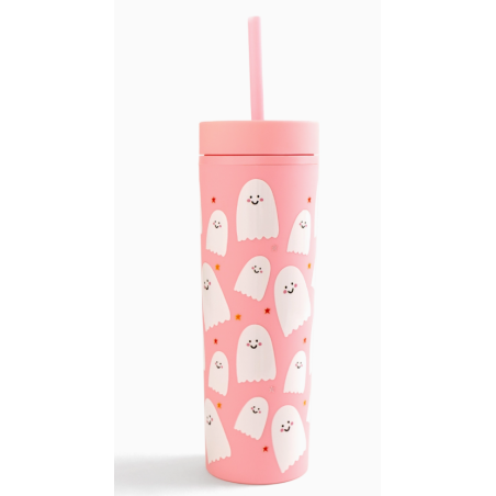 Gobelet Halloween Fantômes - Rose  473 ml