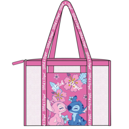 Sac de plage en filet Disney Angel & Stitch