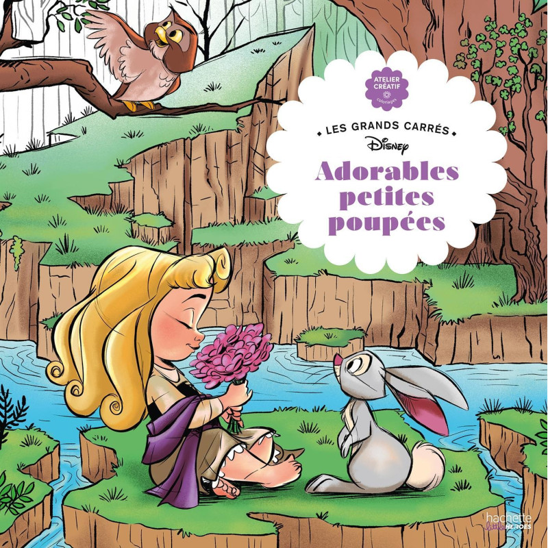 Coloriage Grand carré Adorables Petites Poupées