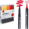 SET DE 48 FEUTRES DOUBLE POINTES A EAU KINGART