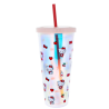 Hello Kitty et ses amis - Gobelet et paille - 600 ml
