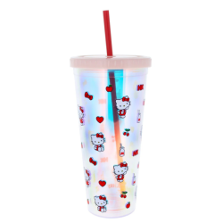 Hello Kitty et ses amis - Gobelet et paille - 600 ml