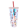 Hello Kitty et ses amis - Gobelet et paille - 600 ml