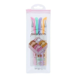 Set de 4 stylos gel Pusheen