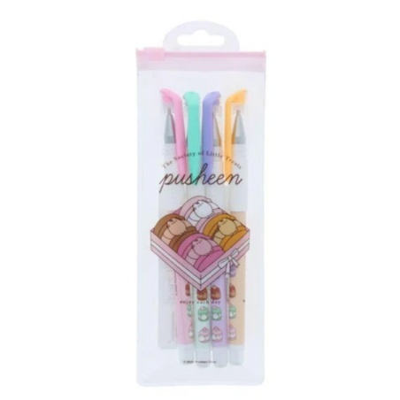 Set de 4 stylos gel Pusheen