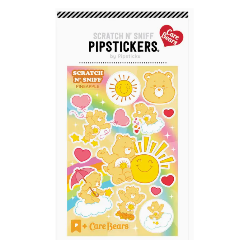 STICKERS Bisounours Gros Taquin SCRATCH N SNIFF Ananas
