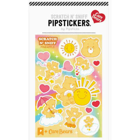 STICKERS Bisounours Gros Taquin SCRATCH N SNIFF Ananas