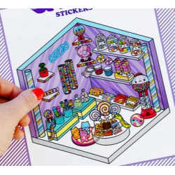 AUTOCOLLANTS TINYTOWN BONBONS ET GATEAUX