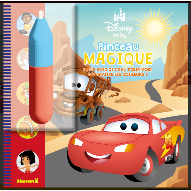 Livre avec pinceau magique Disney Baby cars