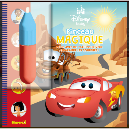 Livre avec pinceau magique Disney Baby cars