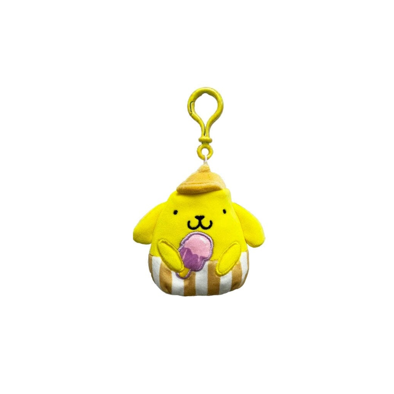 Peluches porte-clé Squishmallows Pompompurin - Hello Kitty et ses amis