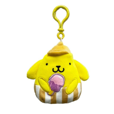 Peluches porte-clé Squishmallows Pompompurin - Hello Kitty et ses amis