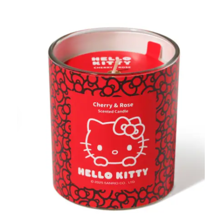 Bougie parfumée cerise et rose Hello Kitty