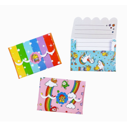 Carnet Brite & Mini Courriers des Meilleurs Amis Arc-en-ciel