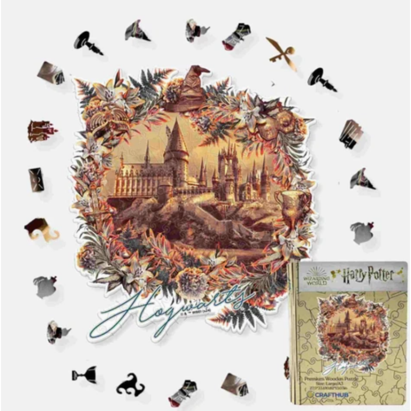 Puzzle en bois Château de Poudlard Harry Potter - Style romantique