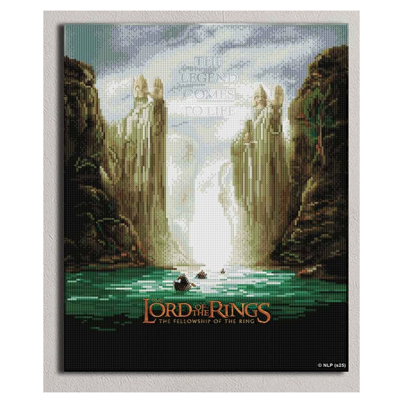 Les Portes d'Argonath - Kit de Peinture au Diamant - Le Seigneur des anneaux