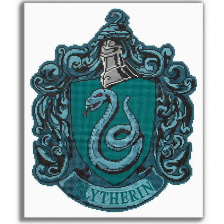Kit de Peinture au Diamant - Blason de Serpentard - Harry Potter